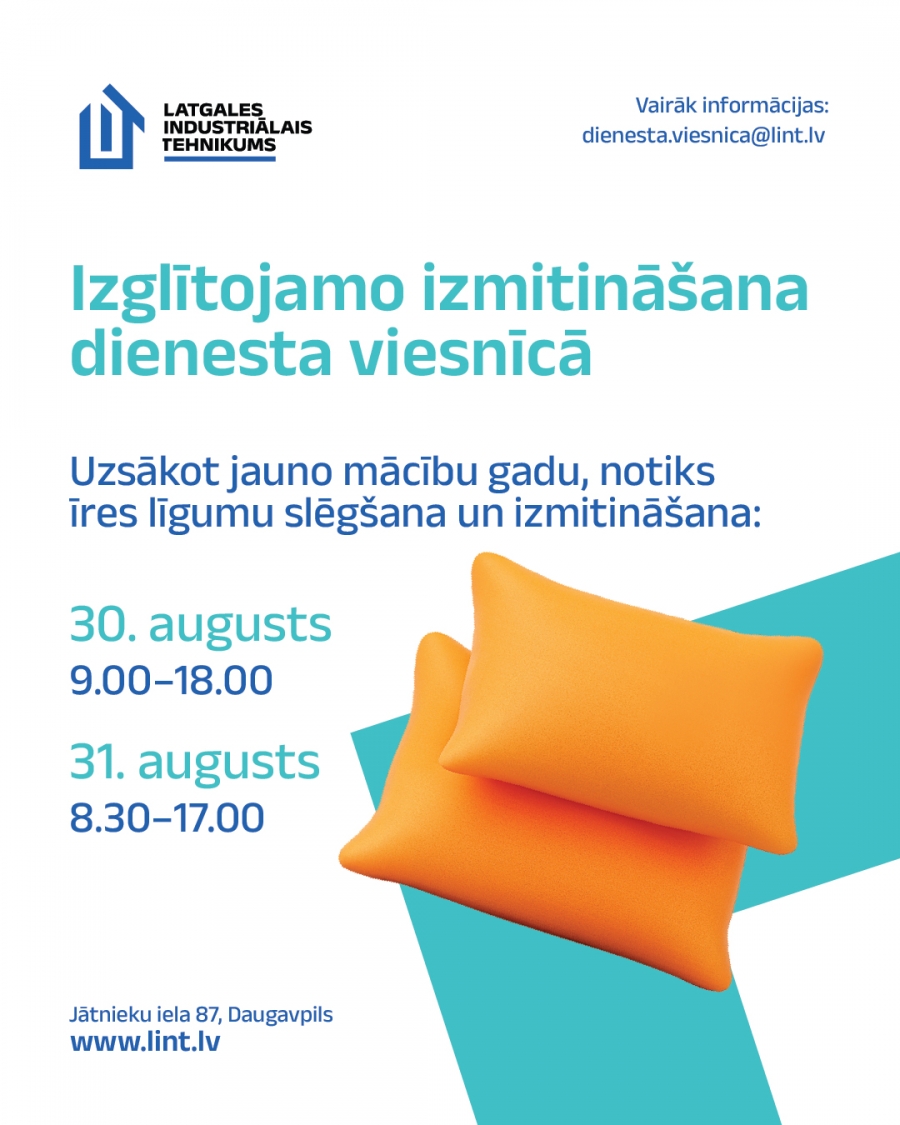 Informācija Latgales Industriālā tehnikuma izglītojamajiem!