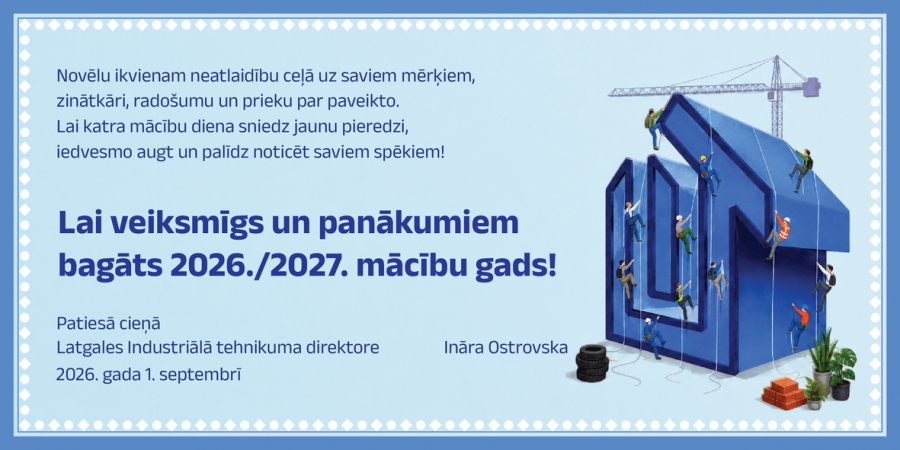 Sirsnīgi sveicam jaunajā mācību gadā!