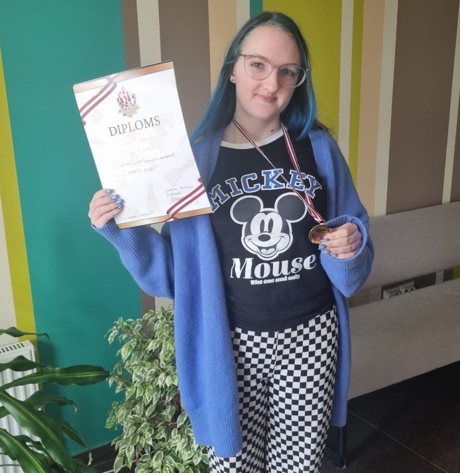 Tehnikuma izglītojamā uzvar dambretes sacensībās Daugavpilī